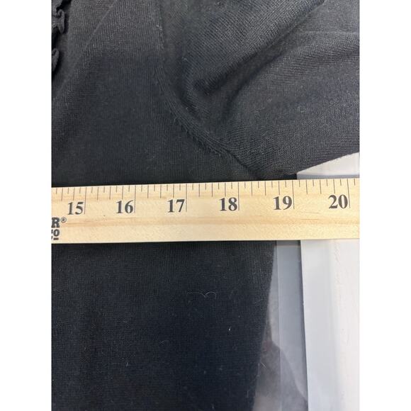 Jones New York Black Cardigan With Ruffle And Hook Closure M - Picture 6 of 6